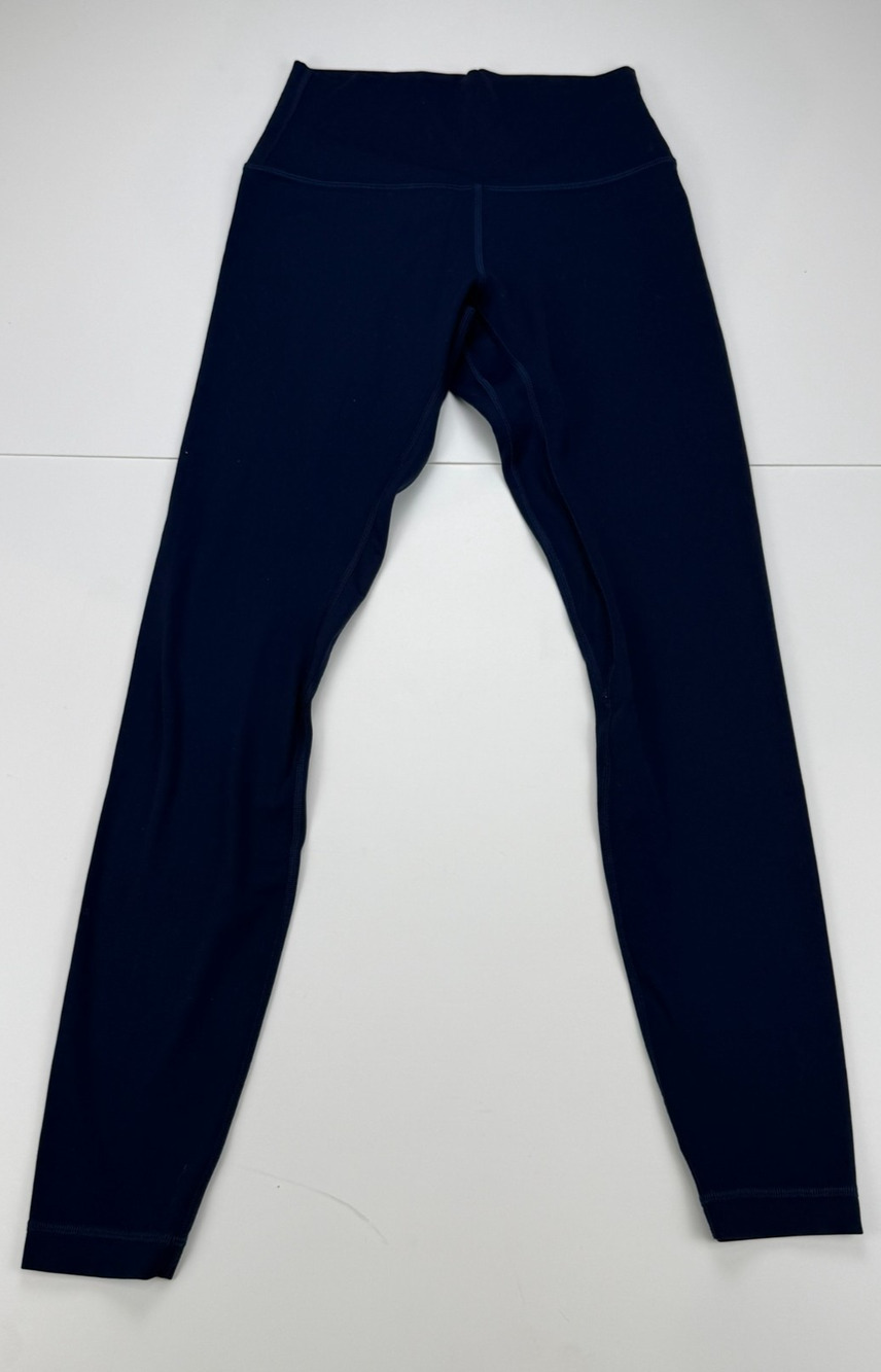 Lululemon Align High Rise Pant 28" Womens 6 Navy Blue Nulu Leggings LW5DITS